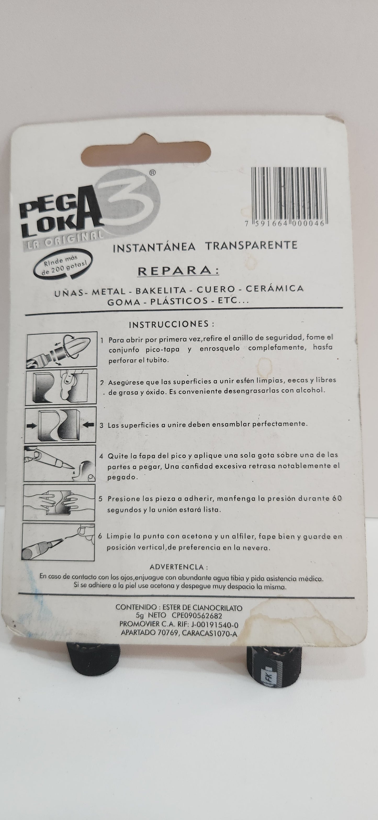 PEGA LOKA 3 PEGAMENTO INSTANTANEO TRANSPARENTE 3 g