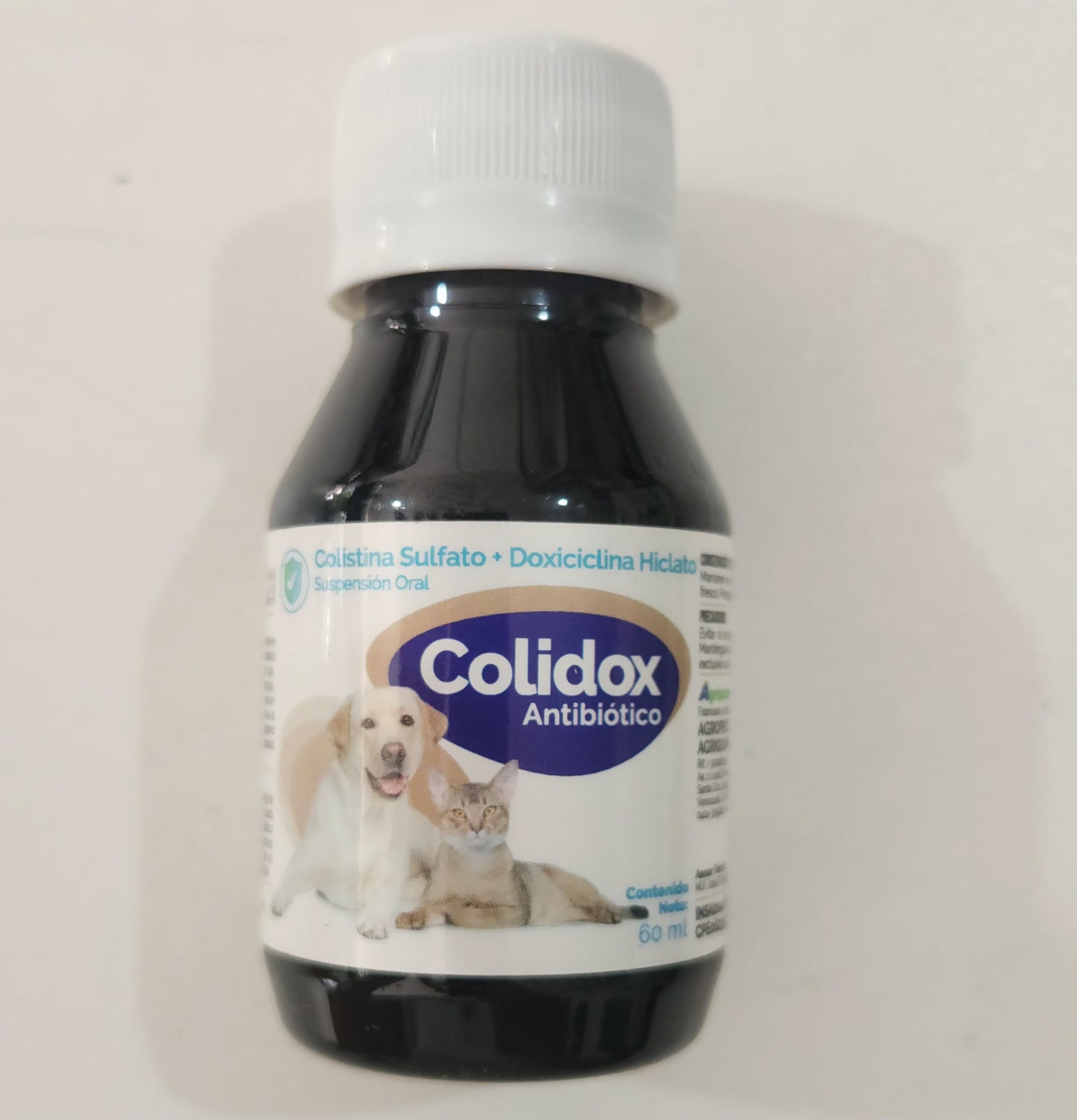 Colidox Antibiótico Caninos y Felinos Suspension Oral Cont 60 ml