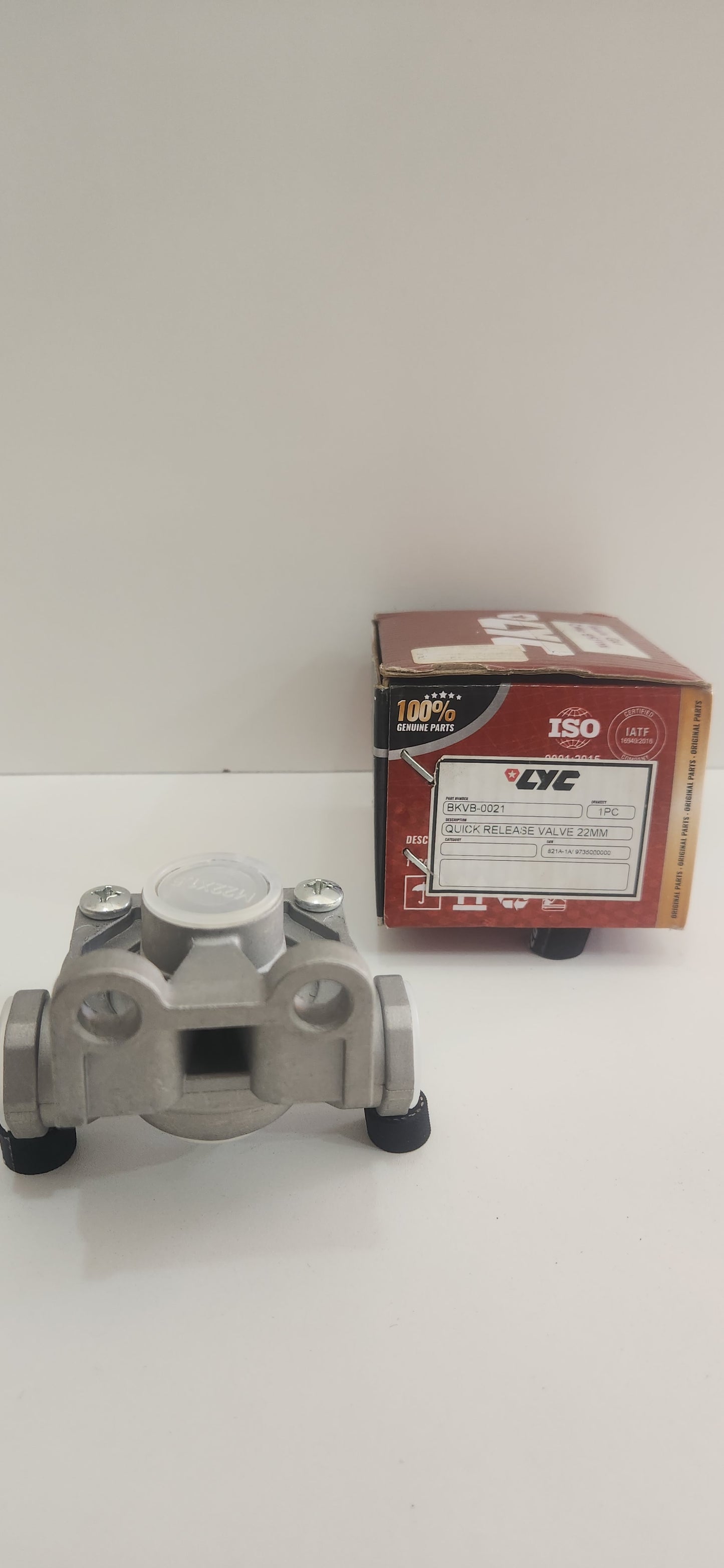 BKVB-0021 VALVULA DOBLE ACCION FRENO DE AIRE LYC FORD CARGO 815 / 1721 / DIAMETRO 22 mm