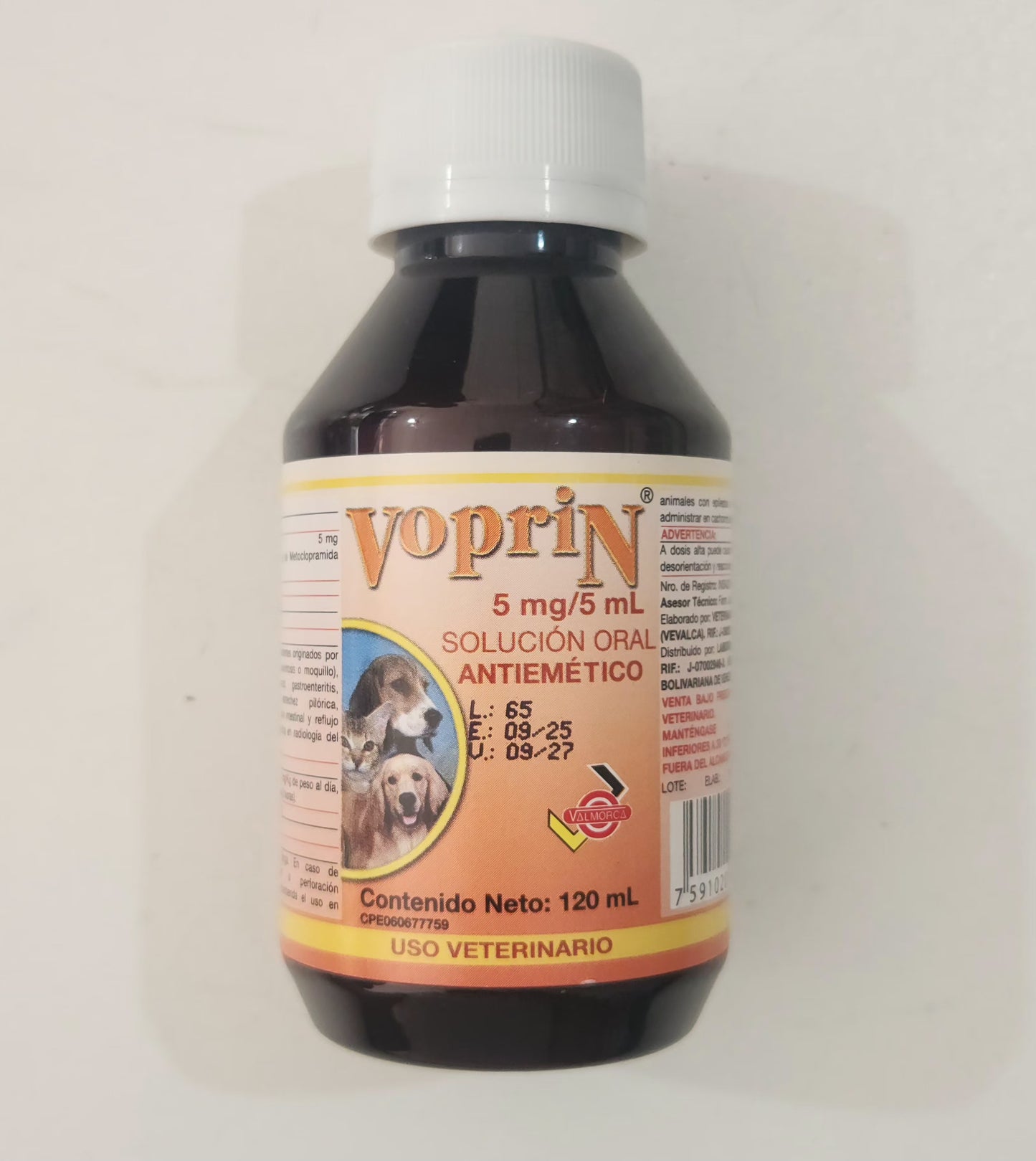 Voprin Antianemico Caninos y Felinos Solucion Oral Cont 120 ml