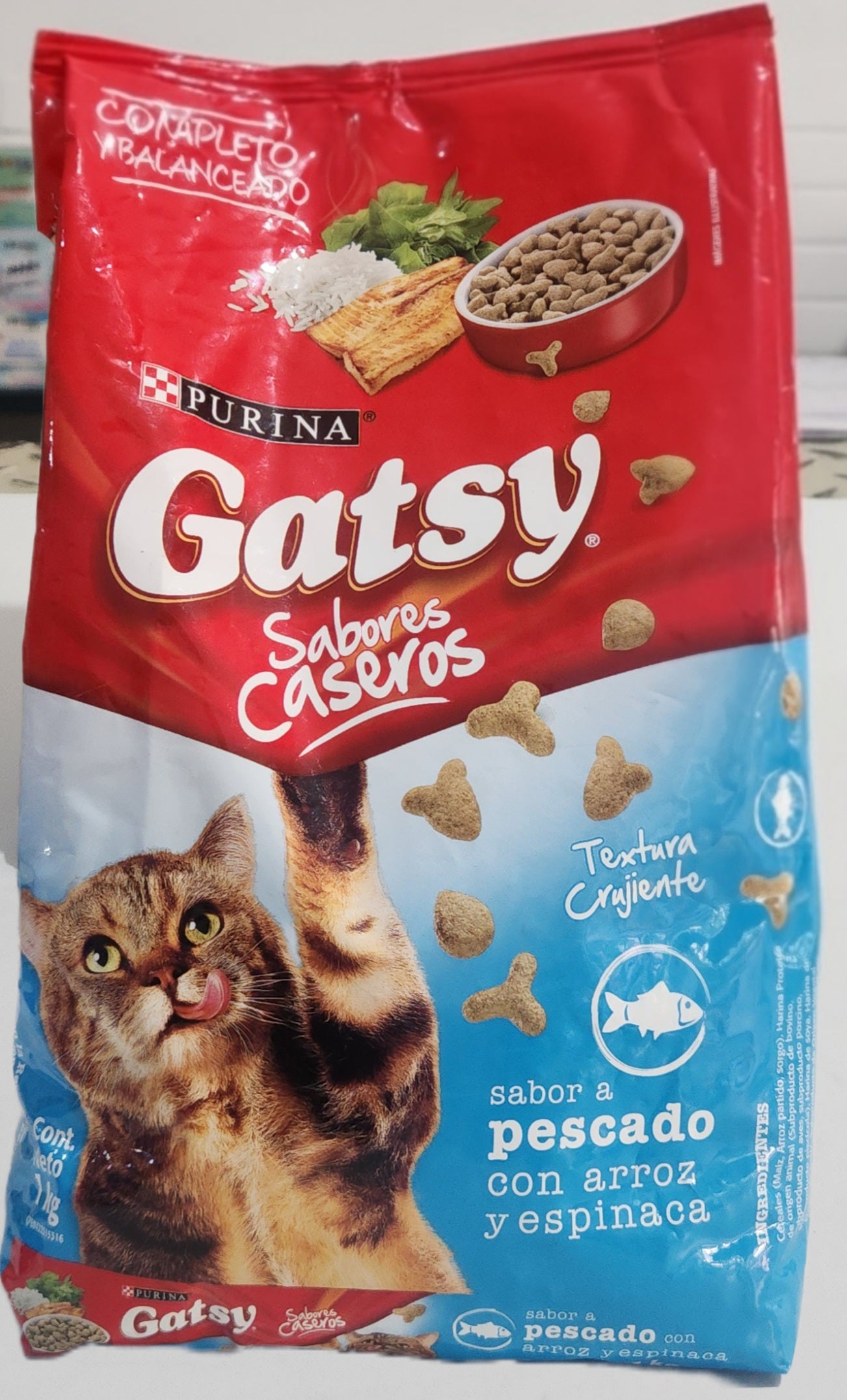 Gatsy 1 kg, Pescado ARROZ Y ESPINACA, Purina