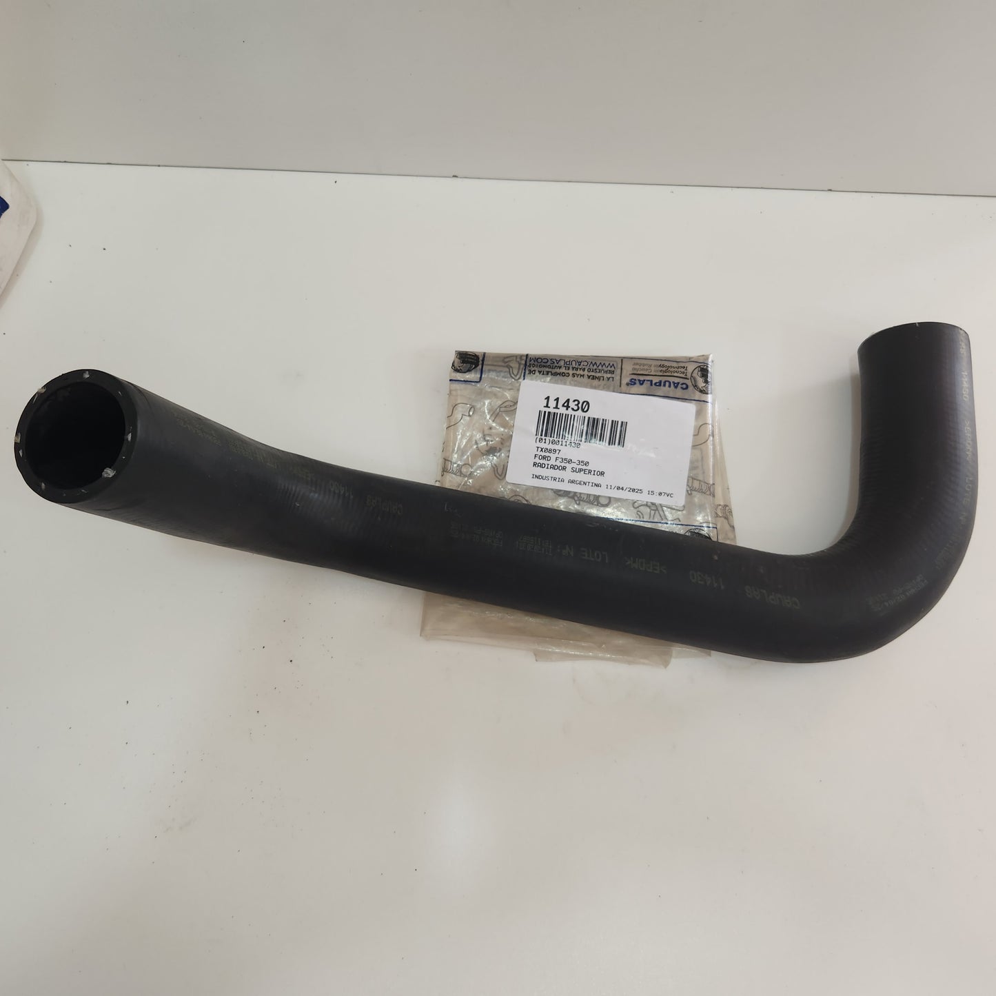 11430 MANGUERA CURVA SUPERIOR RADIADOR CAUPLAS FORD F-150/ F-350 / F-300 SIN AIRE ACONDICIONADO A: 80 - 92 MGM897R /TX0897 7012373