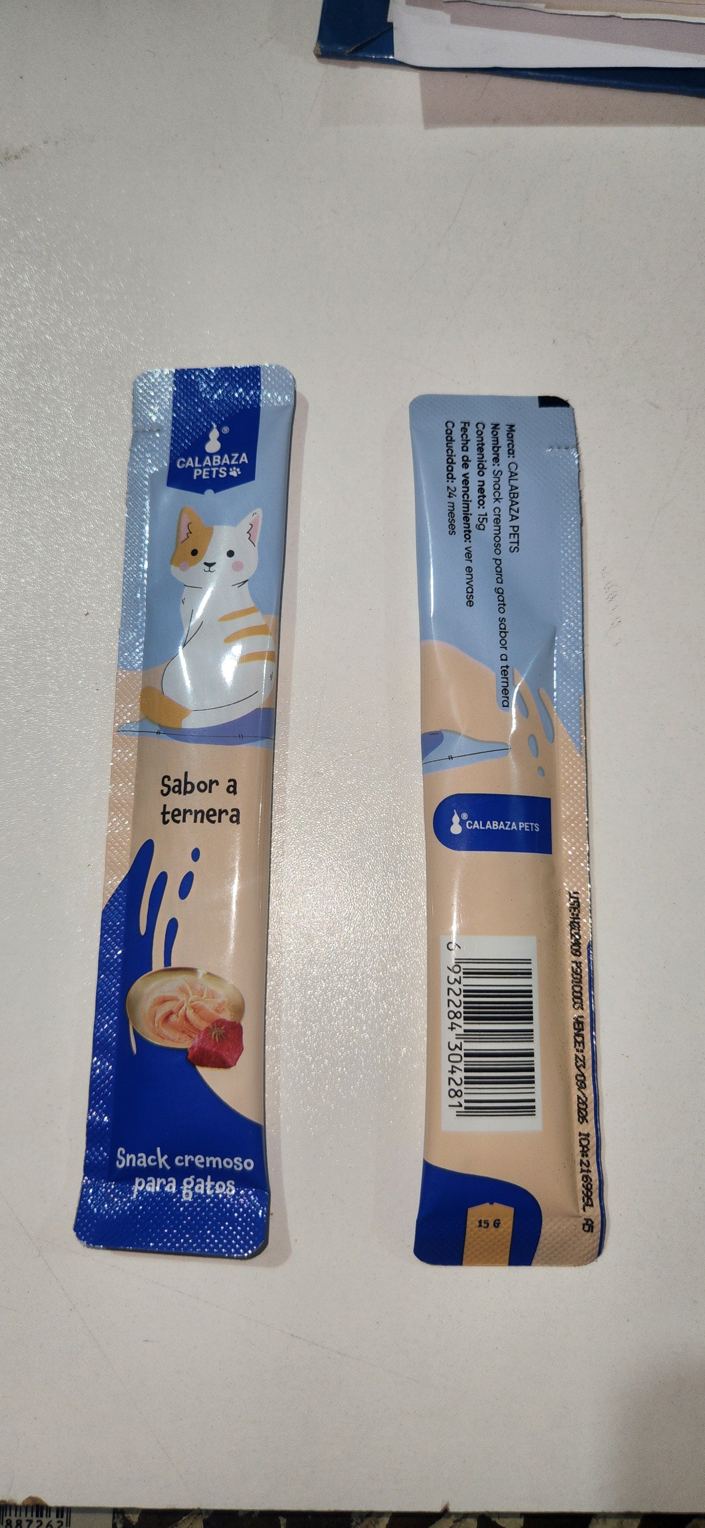 CALABAZA PETS SNACK CREMOSO PARA GATOS SABOR A TENERA  15 g