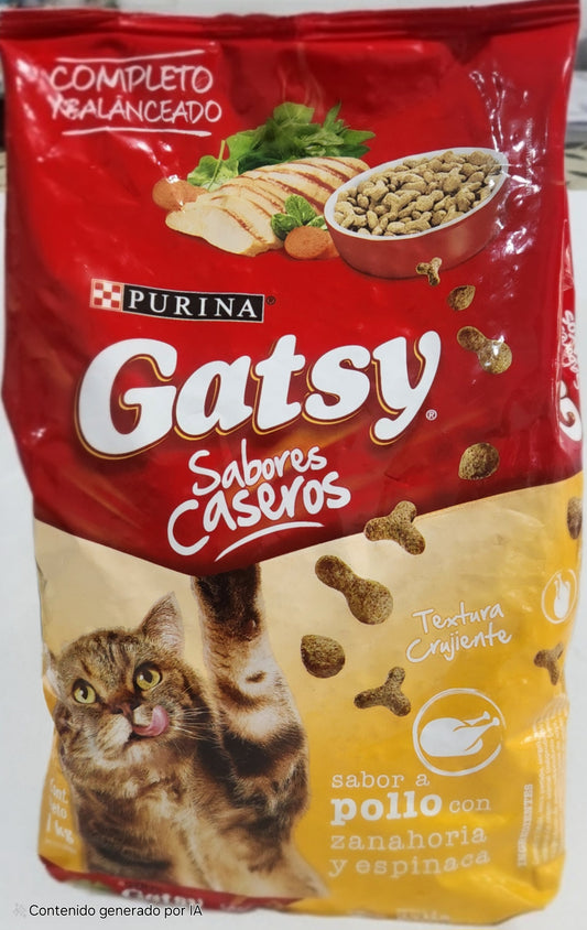 Gatsy 1 kg, POLLO ZANAHORIA Y ESPINACA, Purina