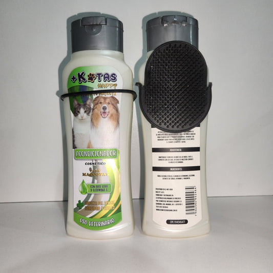 ACONDICIONADOR PARA MASCOTA +KOTAS CON ALOE VERA Y VITAMINA E. CONT NETO 400 ml.