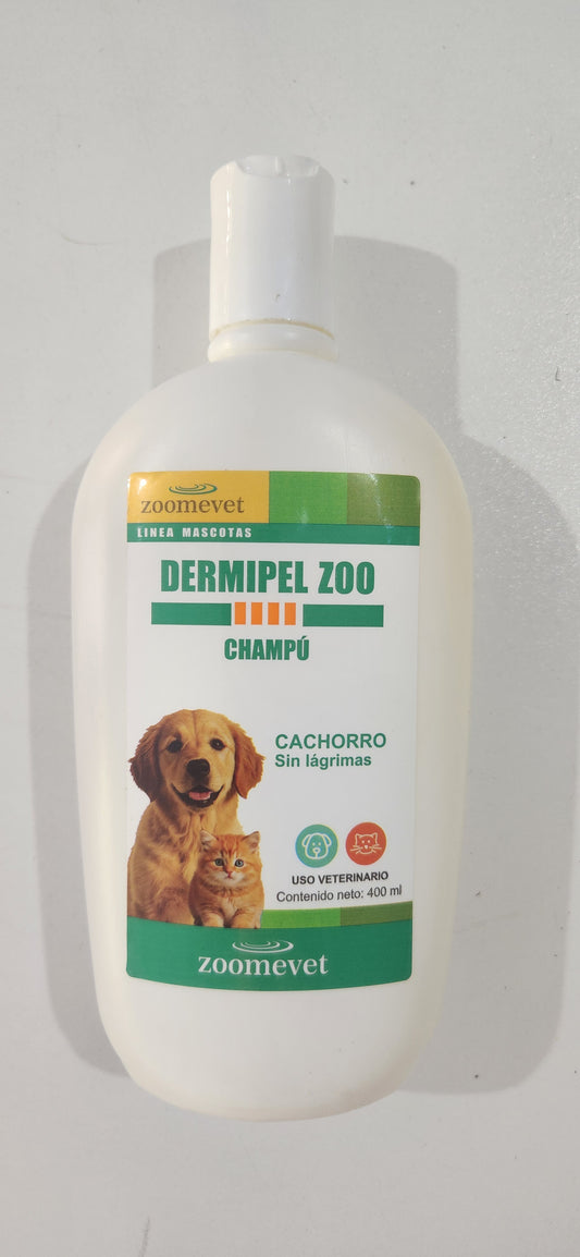 Dermipel Zoo Champu Cachorros pata Caninos y Felinos Cont 400 ml