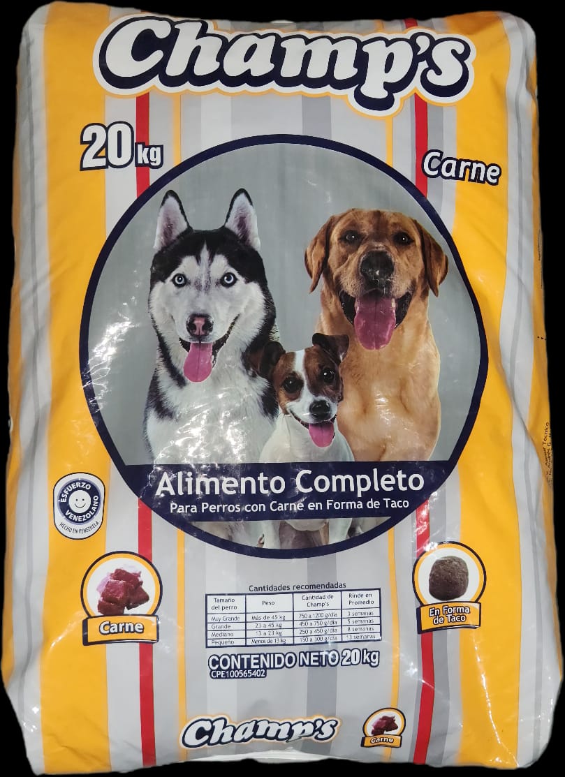 Champs 20 kg/GR Carne Adultos