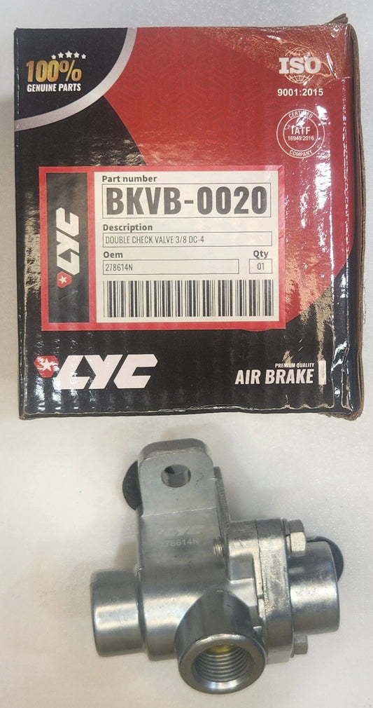 BKVB-0020 VÁLVULA DOBLE CHECK DOBLE ACCIÓN SALIDA Y ENTRADA 3/8" NPT DC-4  -LYC