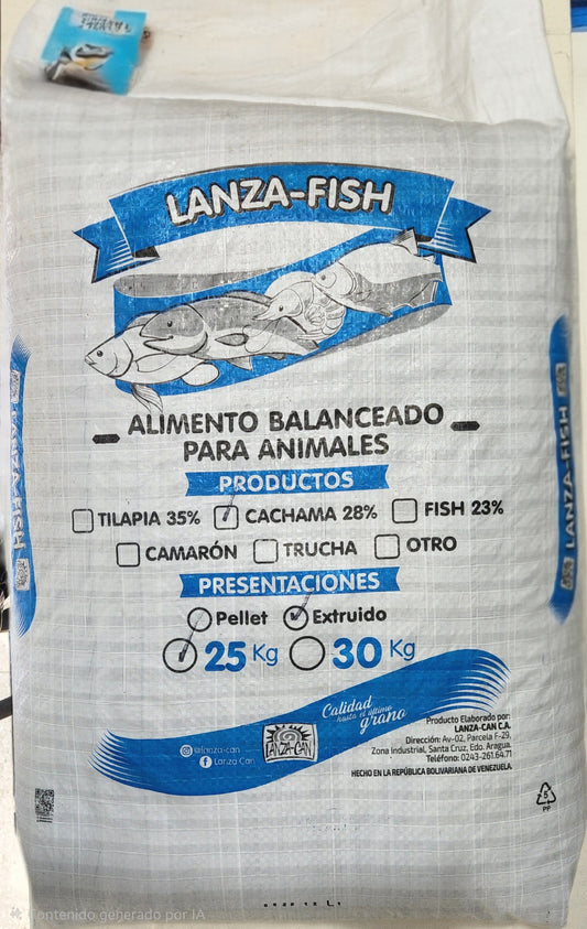 LANZA FISH 28% CACHAMA 25 kg/GRANEL