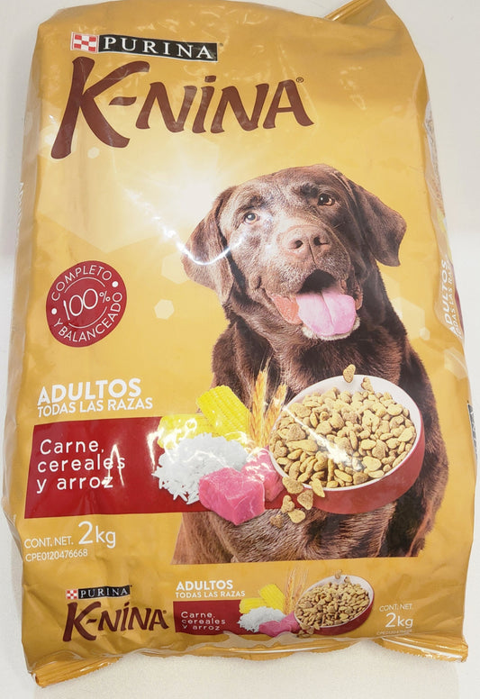 K-NINA 2 kg, Carne Cereales y Arroz, Adulto, PURINA