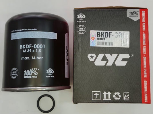 BKDF-0001 FILTRO SECANTE AIRE AD4 JAC GALLOP HFC 3130/ 4250 / IVECO STRALIS / FORD CARGO 1721 -LYC