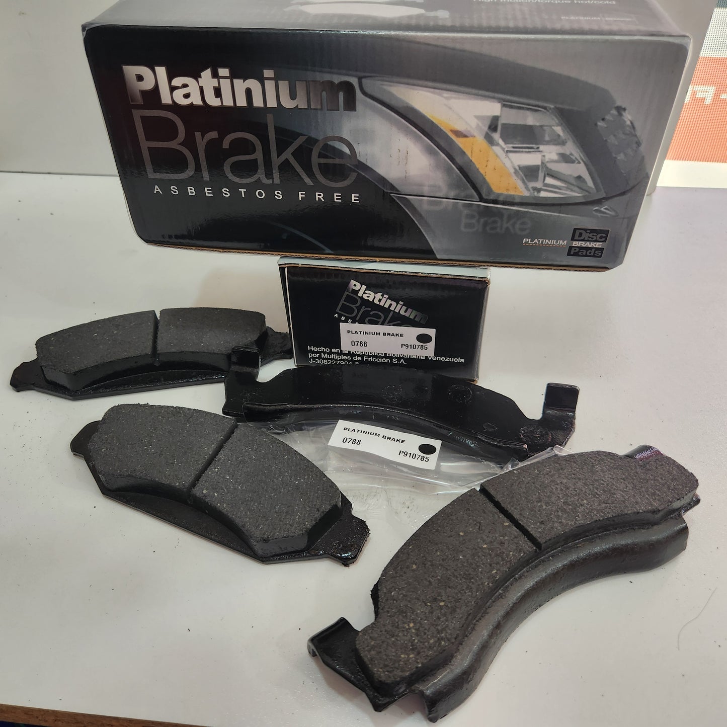 PB-0788 PASTILLA DE FRENO DELANTERA SEMIMETALICA PLATINIUM BRAKE FAIRLANE / F-100 / F-150/ LTD / GALAXI A: 76 - 79 2116293
