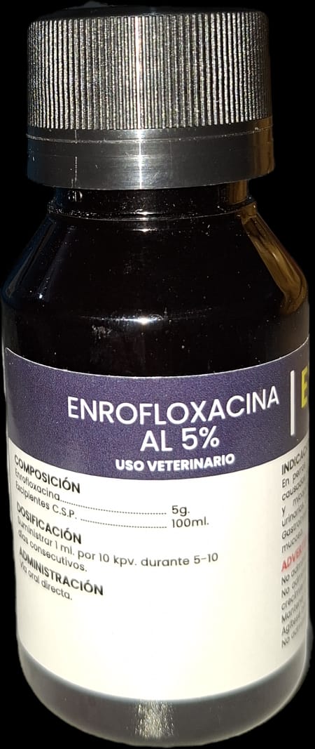 Enrrosig 50 ml Enrofloxacina 5% Antibiotico para Felinos y Caninos