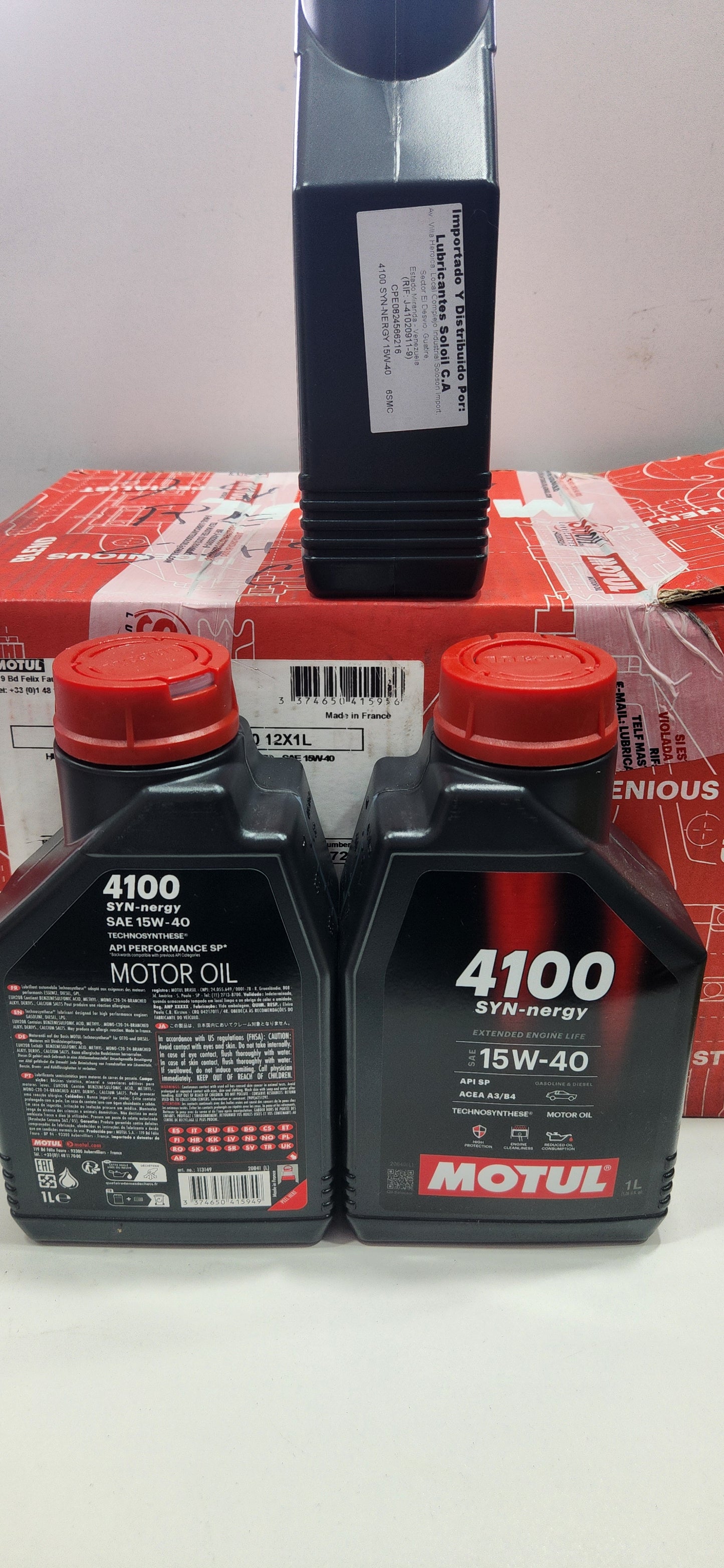 4100 SYN ENRGY MOTULSYN-NERGY 4100 API SP SAE 15W-40 1 LITRO GASOLINA & DIESEL TECHNOSYNTHESE