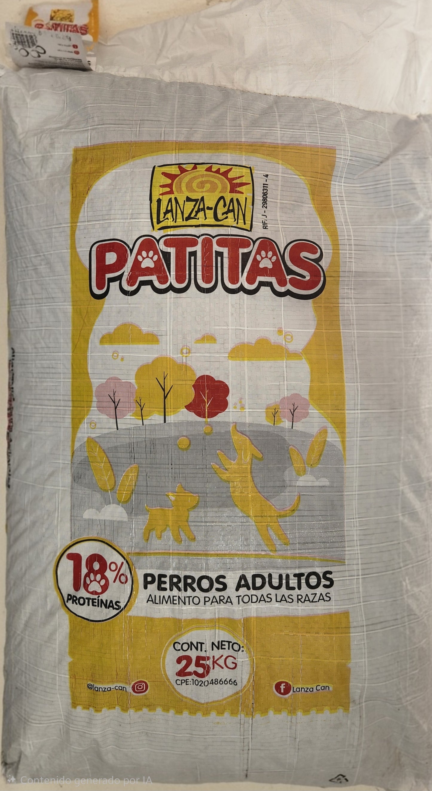 PATITAS 25 kg LANZA CAN