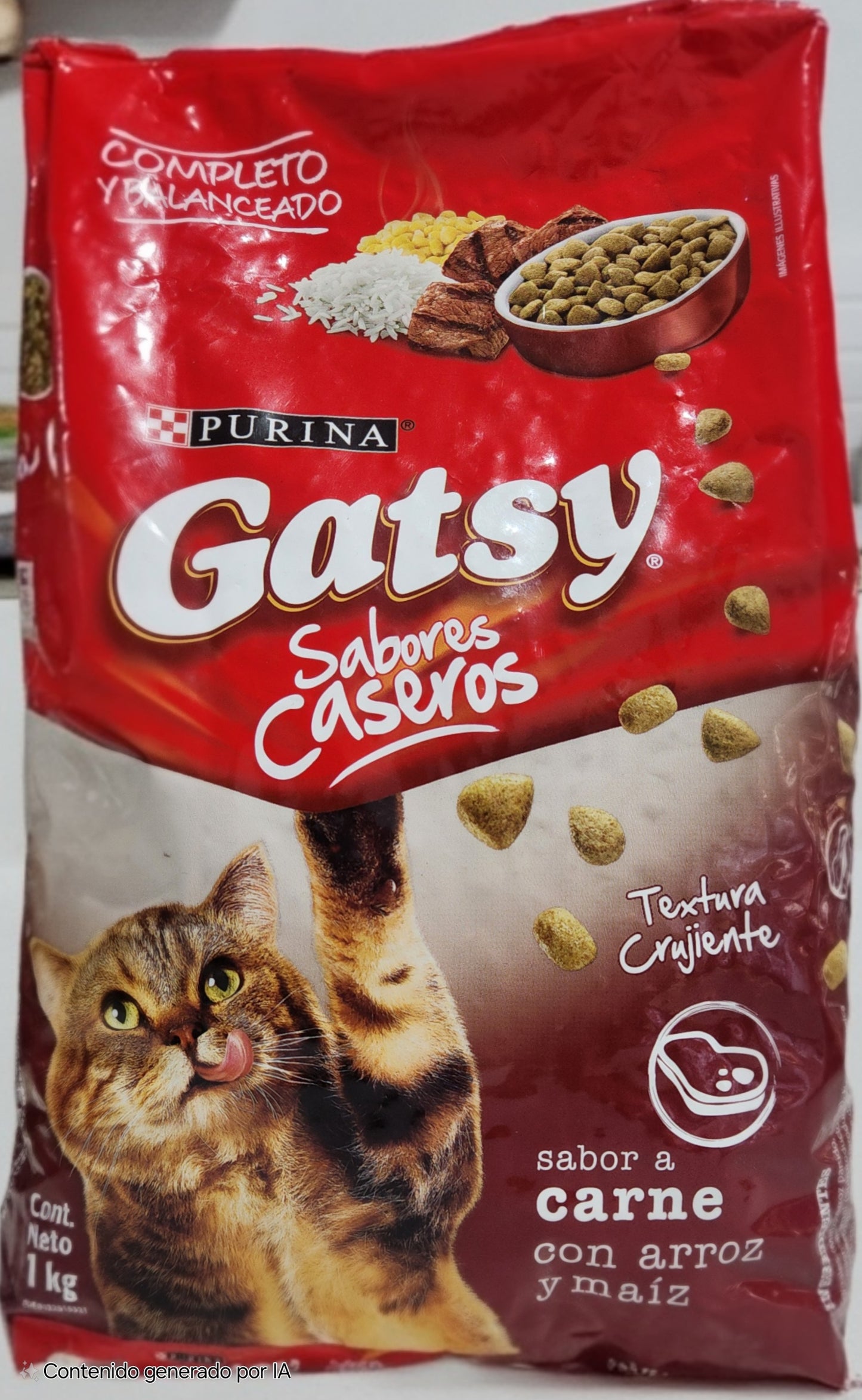 Gatsy 1 kg, CARNE ARROZ Y MAIZ, Purina