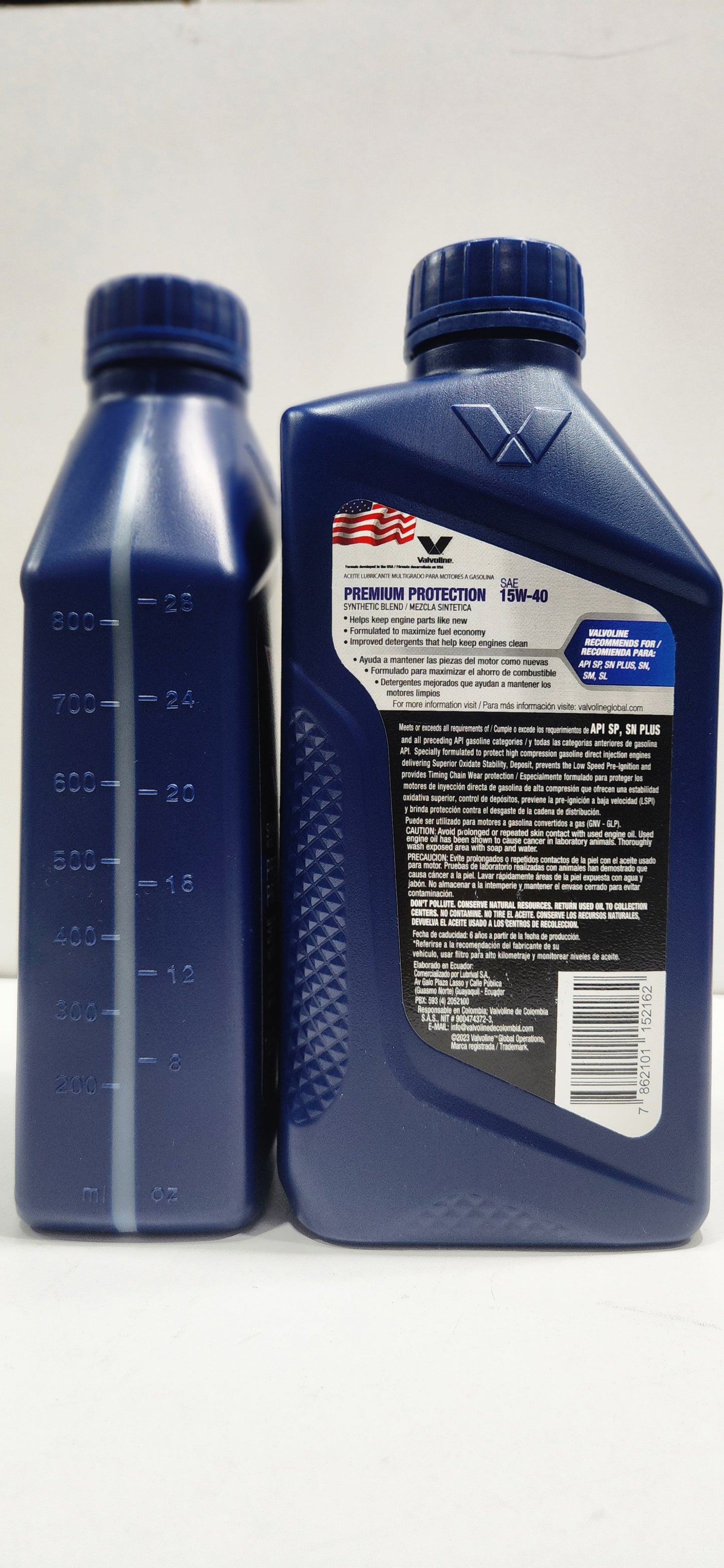 LUBRICANTE VALVOLINE SAE 15W-40 SYNTHETIC BLEND 0.946 L API SP