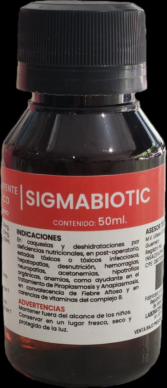 Sigmabiotic 50 ml Recostituyente Energético Caninos y Felinos